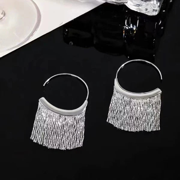 14-carat gold-plated tassel luxury threaded earrings