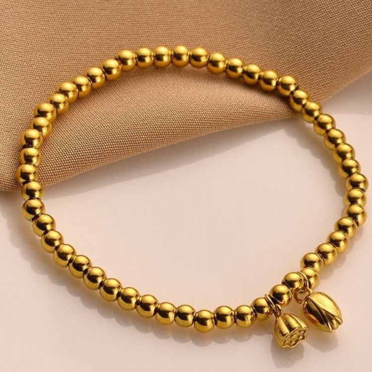 Handmade Lotus Flower Bead Bracelet – Spiritual & Symbolic Jewelry for Positive Energy, Healing, and Personal Growth