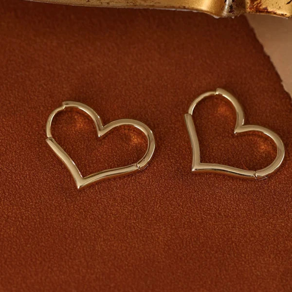14K Gold-Plated Heart-Design Earrings