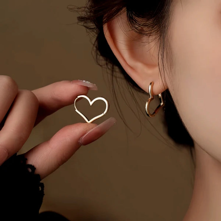 14K Gold-Plated Heart-Design Earrings