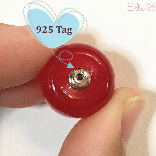sterling silver cherry wire earrings