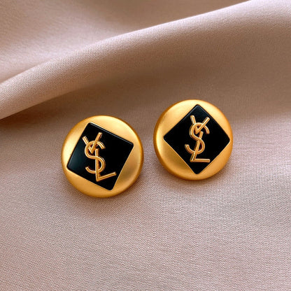 14K Gold-Plated Letter Stud Earrings