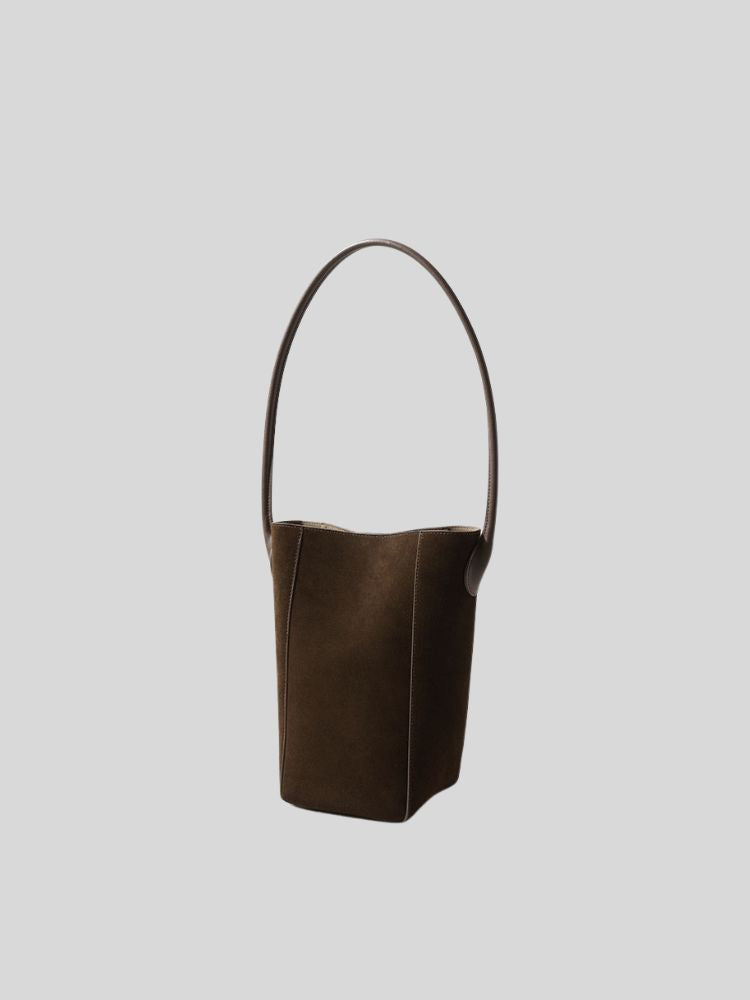 Cowhide bucket bag large capacity handbag