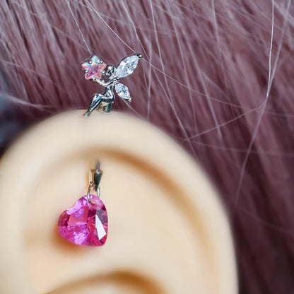 14K Gold-Plated Elf Heart Earrings