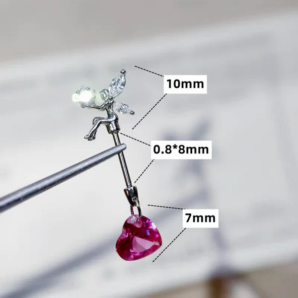 14K Gold-Plated Elf Heart Earrings
