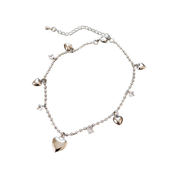 14K Gold-plated Exquisite Zircon Heart Bracelets