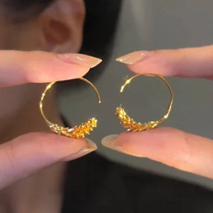 14k Gold-Plated Threader Hoop Earrings