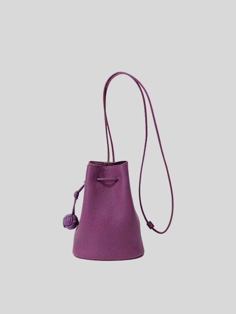 Drawstring shoulder crossbody bucket bag