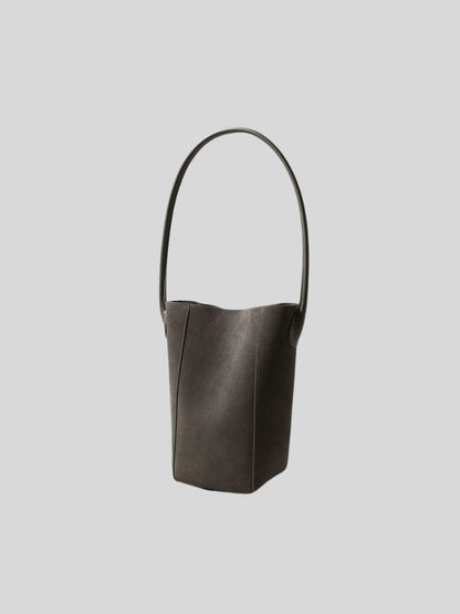 Cowhide bucket bag large capacity handbag