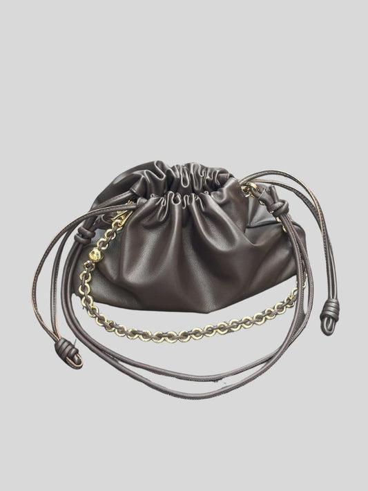 Drawstring shoulder crossbody bucket bag