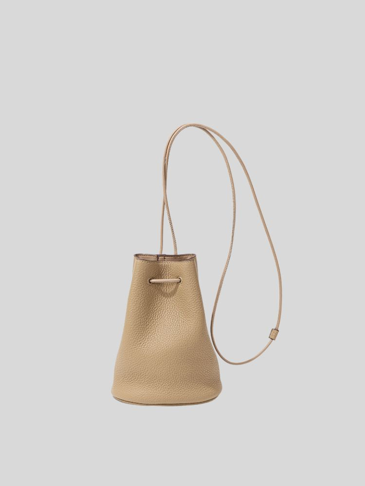 Drawstring shoulder crossbody bucket bag