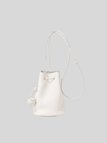 Drawstring shoulder crossbody bucket bag